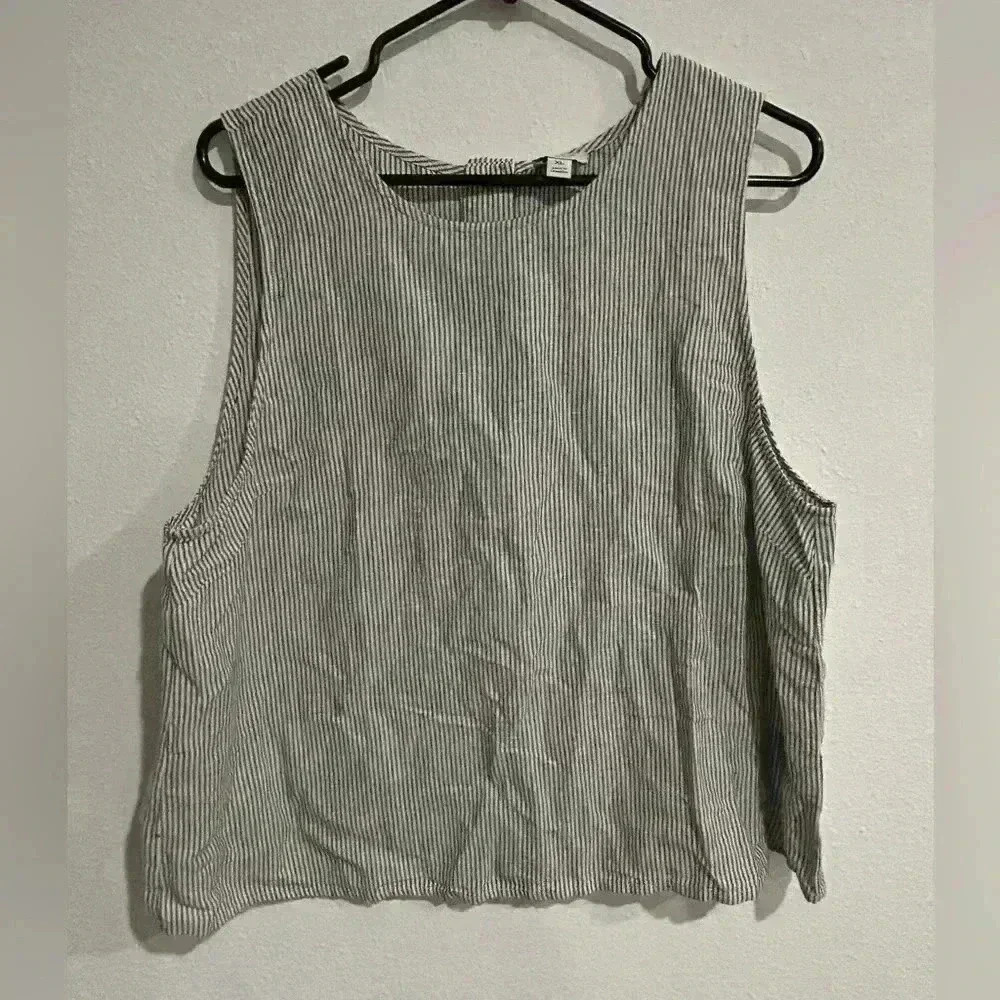 J. Crew Striped Tank Top in White and Black